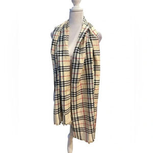 Burberry London wide check scarf 100% cashmere